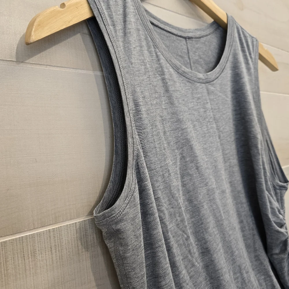 {8} Lululemon Cinch It Tank Dress Heathered Grey - Picture 6 of 9